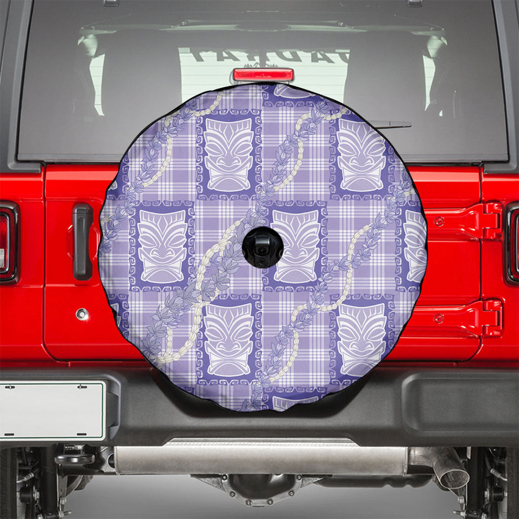 Aloha Hawaii Tiki Palaka Motifs Spare Tire Cover Honohono Lei Purple Elegant Vibes LT14 - Polynesian Pride