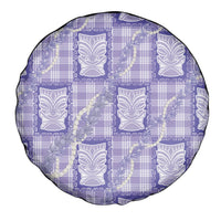 Aloha Hawaii Tiki Palaka Motifs Spare Tire Cover Honohono Lei Purple Elegant Vibes LT14 - Polynesian Pride
