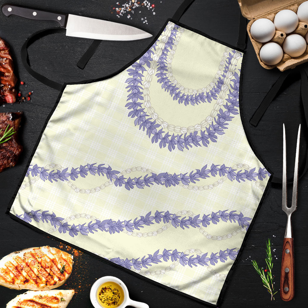 Hawaii Honohono Palaka Motifs Apron Hawaiian Orchid Lei