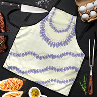 Hawaii Honohono Palaka Motifs Apron Hawaiian Orchid Lei