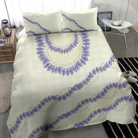 Hawaii Honohono Palaka Motifs Bedding Set Hawaiian Orchid Lei