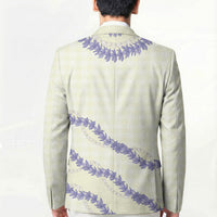 Hawaii Honohono Palaka Motifs Blazer Hawaiian Orchid Lei