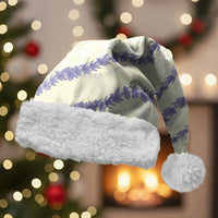 Hawaii Honohono Palaka Motifs Christmas Santa Hat Hawaiian Orchid Lei