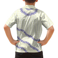 Hawaii Honohono Palaka Motifs Family Matching Off Shoulder Short Dress and Hawaiian Shirt Hawaiian Orchid Lei LT14 - Polynesian Pride