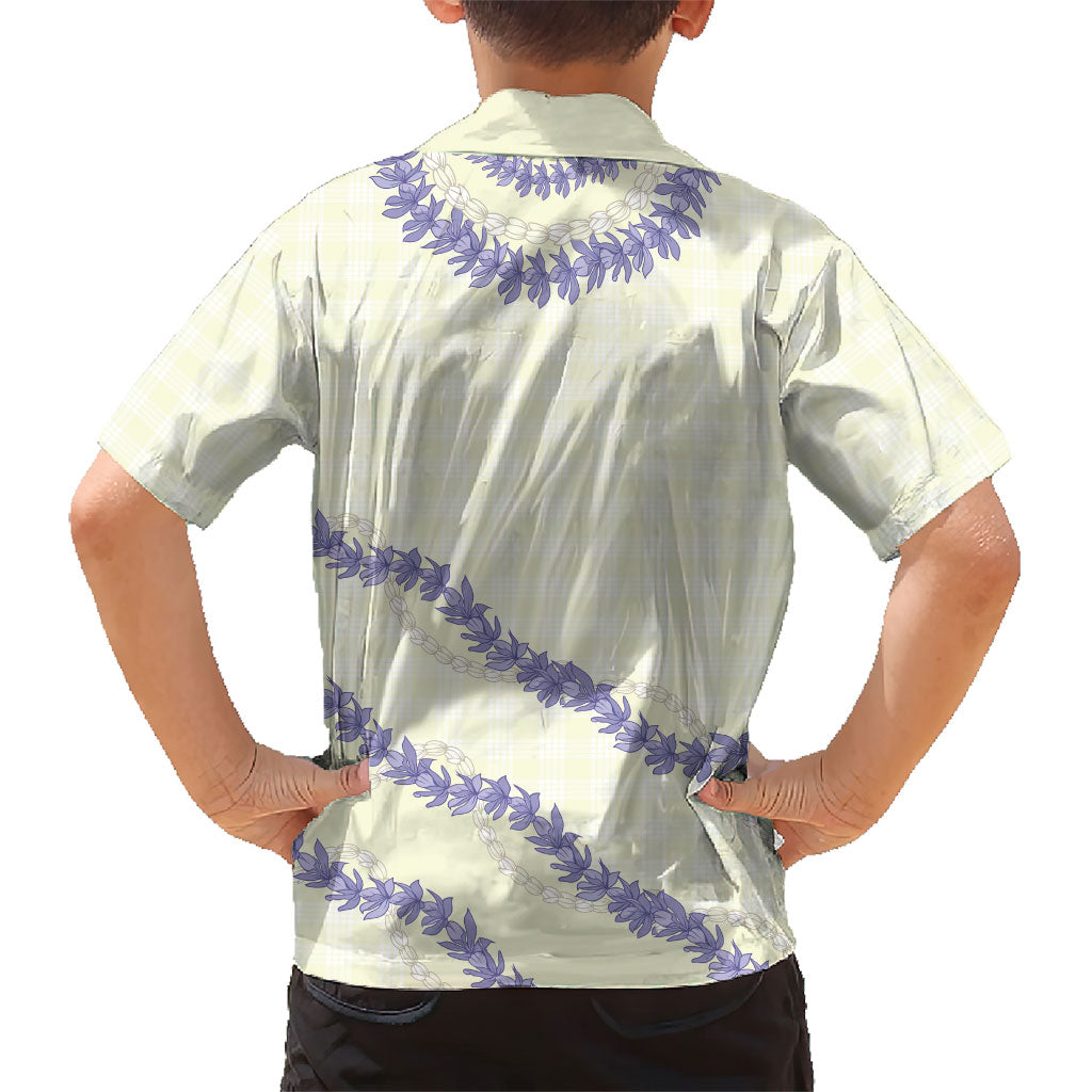 Hawaii Honohono Palaka Motifs Family Matching Summer Maxi Dress and Hawaiian Shirt Hawaiian Orchid Lei LT14 - Polynesian Pride