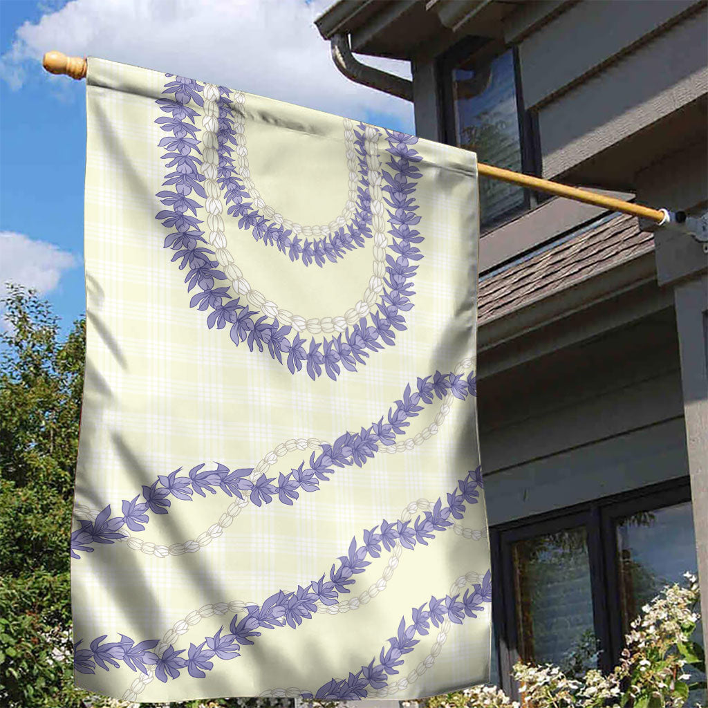 Hawaii Honohono Palaka Motifs Garden Flag Hawaiian Orchid Lei