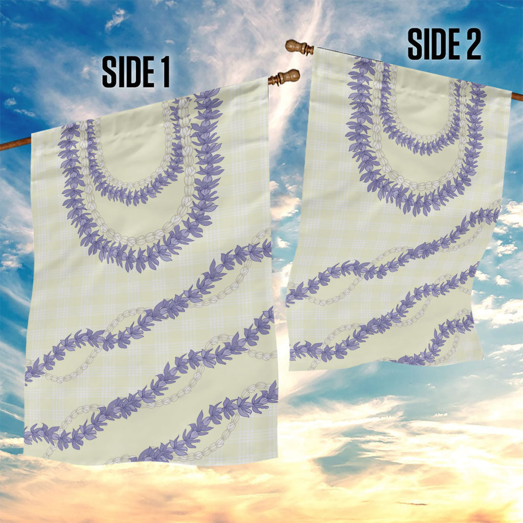 Hawaii Honohono Palaka Motifs Garden Flag Hawaiian Orchid Lei