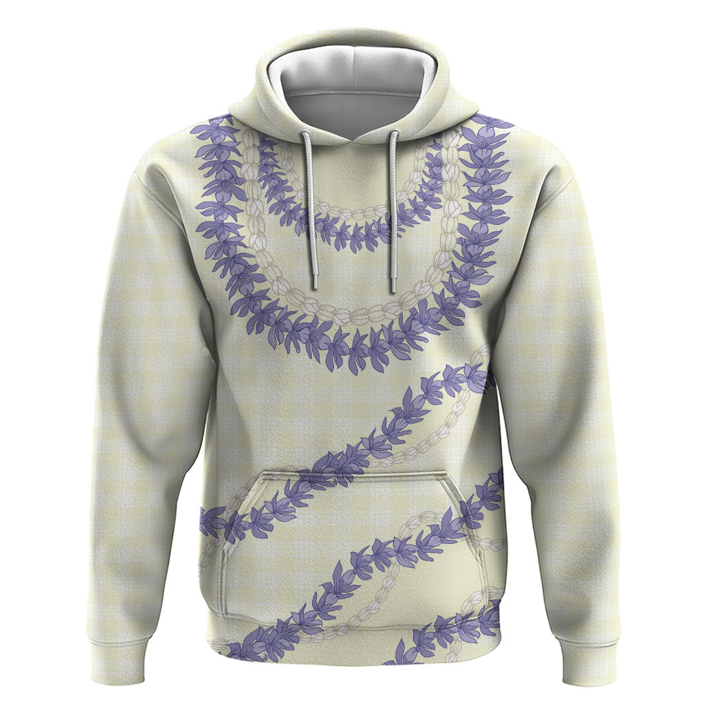 Hawaii Honohono Palaka Motifs Hoodie Hawaiian Orchid Lei