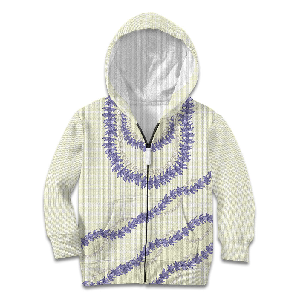 Hawaii Honohono Palaka Motifs Kid Hoodie Hawaiian Orchid Lei