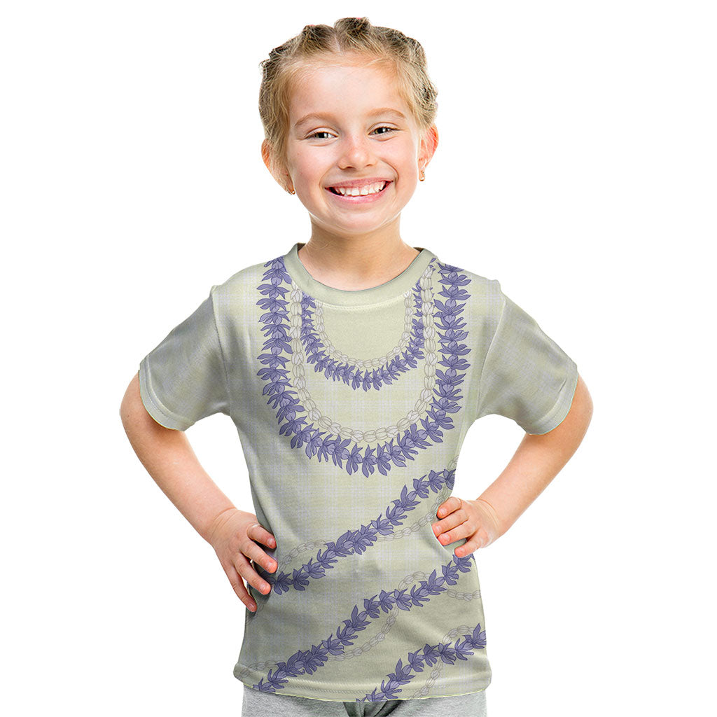 Hawaii Honohono Palaka Motifs Kid T Shirt Hawaiian Orchid Lei