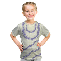 Hawaii Honohono Palaka Motifs Kid T Shirt Hawaiian Orchid Lei