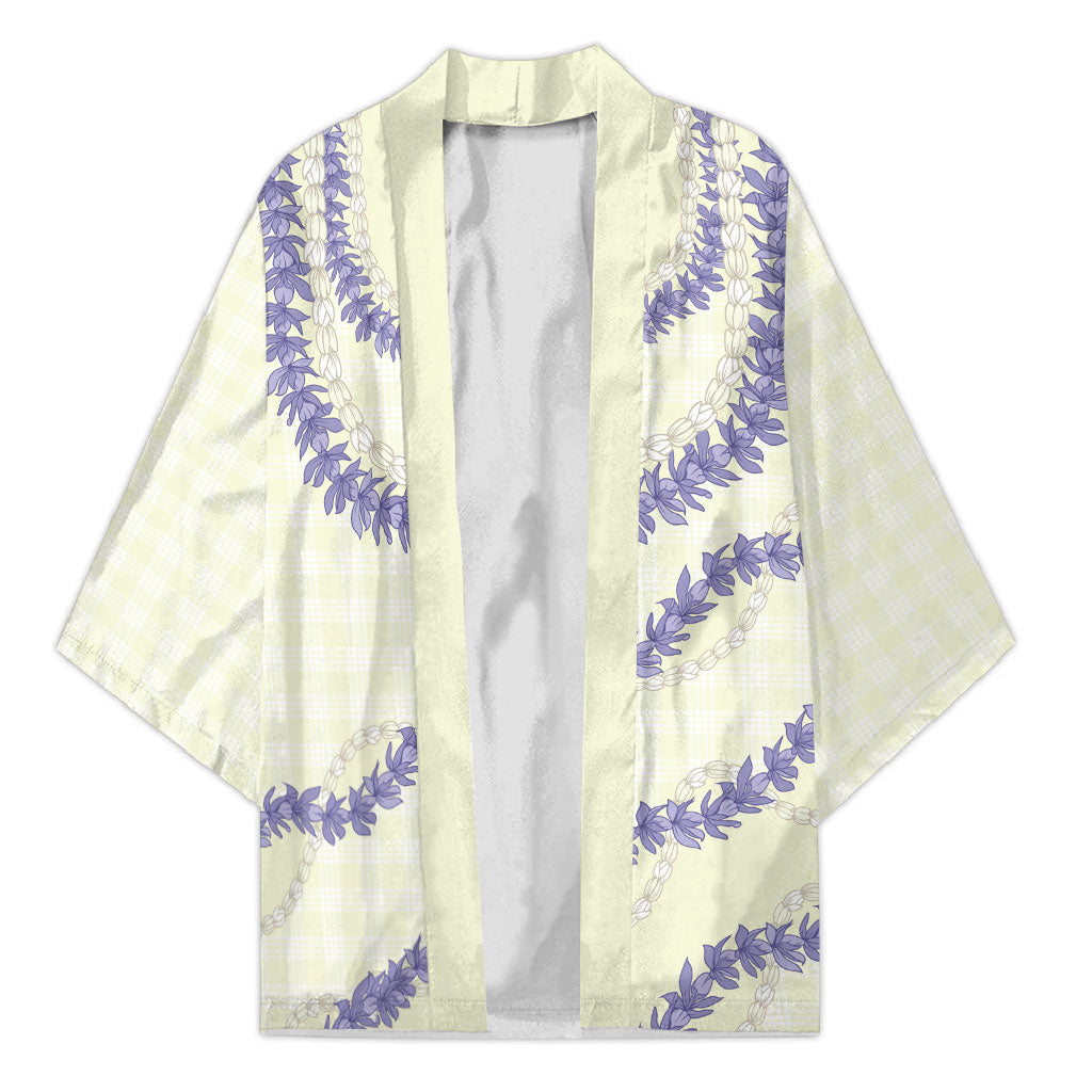 Hawaii Honohono Palaka Motifs Kimono Hawaiian Orchid Lei