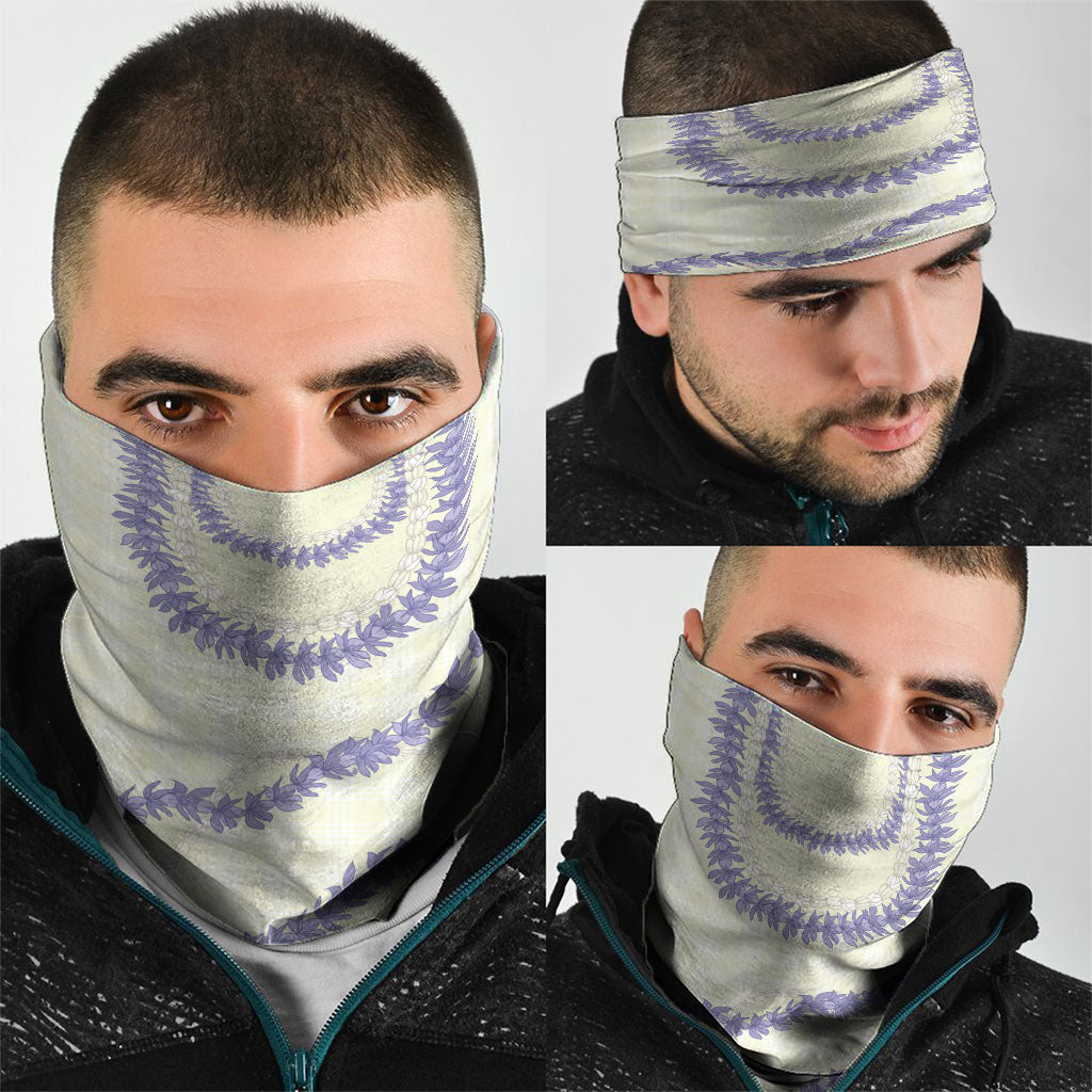 Hawaii Honohono Palaka Motifs Neck Gaiter Hawaiian Orchid Lei