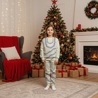 Hawaii Honohono Palaka Motifs Christmas Pajama Set Hawaiian Orchid Lei