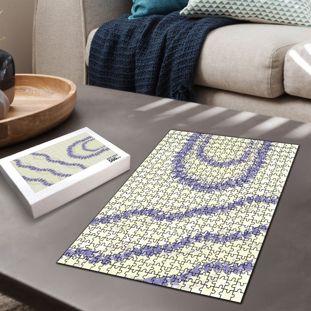 Hawaii Honohono Palaka Motifs Puzzle Hawaiian Orchid Lei