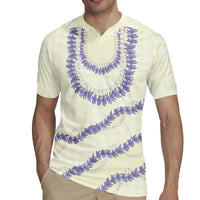 Hawaii Honohono Palaka Motifs Rugby Jersey Hawaiian Orchid Lei