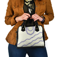 Hawaii Honohono Palaka Motifs Shoulder Handbag Hawaiian Orchid Lei