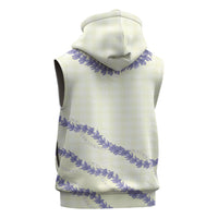 Hawaii Honohono Palaka Motifs Sleeveless Zip Hoodie Hawaiian Orchid Lei