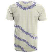 Hawaii Honohono Palaka Motifs T Shirt Hawaiian Orchid Lei