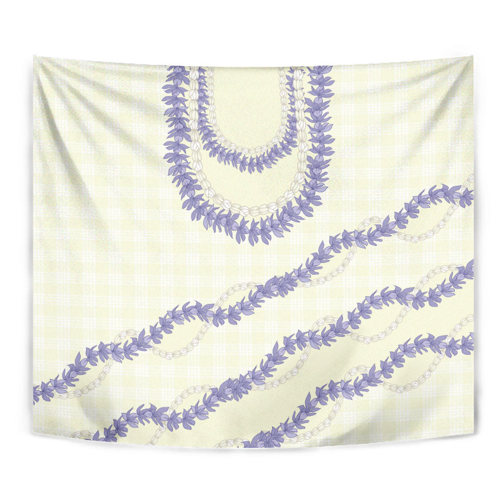 Hawaii Honohono Palaka Motifs Tapestry Hawaiian Orchid Lei