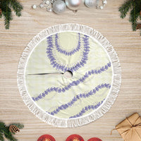 Hawaii Honohono Palaka Motifs Tree Skirt Hawaiian Orchid Lei