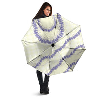Hawaii Honohono Palaka Motifs Umbrella Hawaiian Orchid Lei