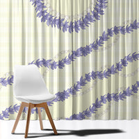 Hawaii Honohono Palaka Motifs Window Curtain Hawaiian Orchid Lei