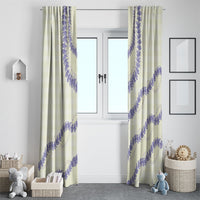 Hawaii Honohono Palaka Motifs Window Curtain Hawaiian Orchid Lei