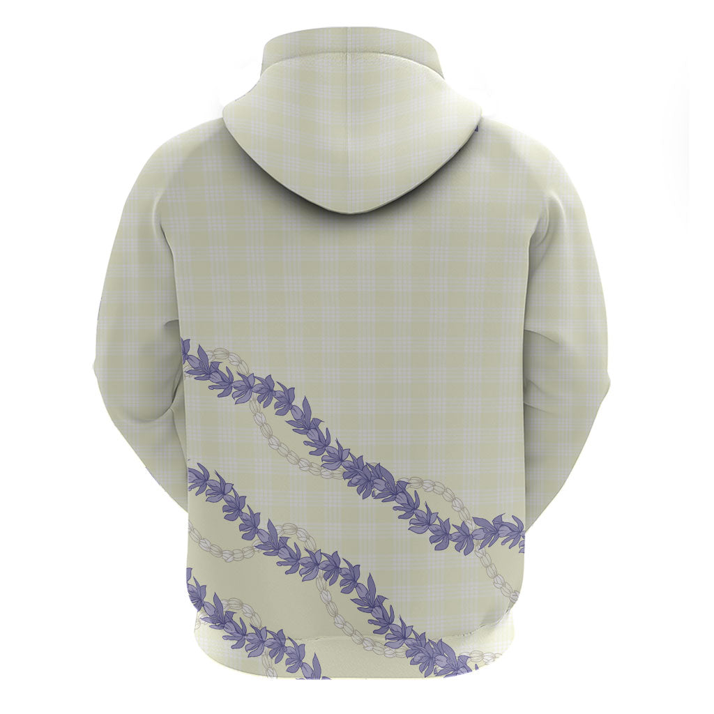 Hawaii Honohono Palaka Motifs Zip Hoodie Hawaiian Orchid Lei