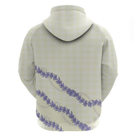 Hawaii Honohono Palaka Motifs Zip Hoodie Hawaiian Orchid Lei