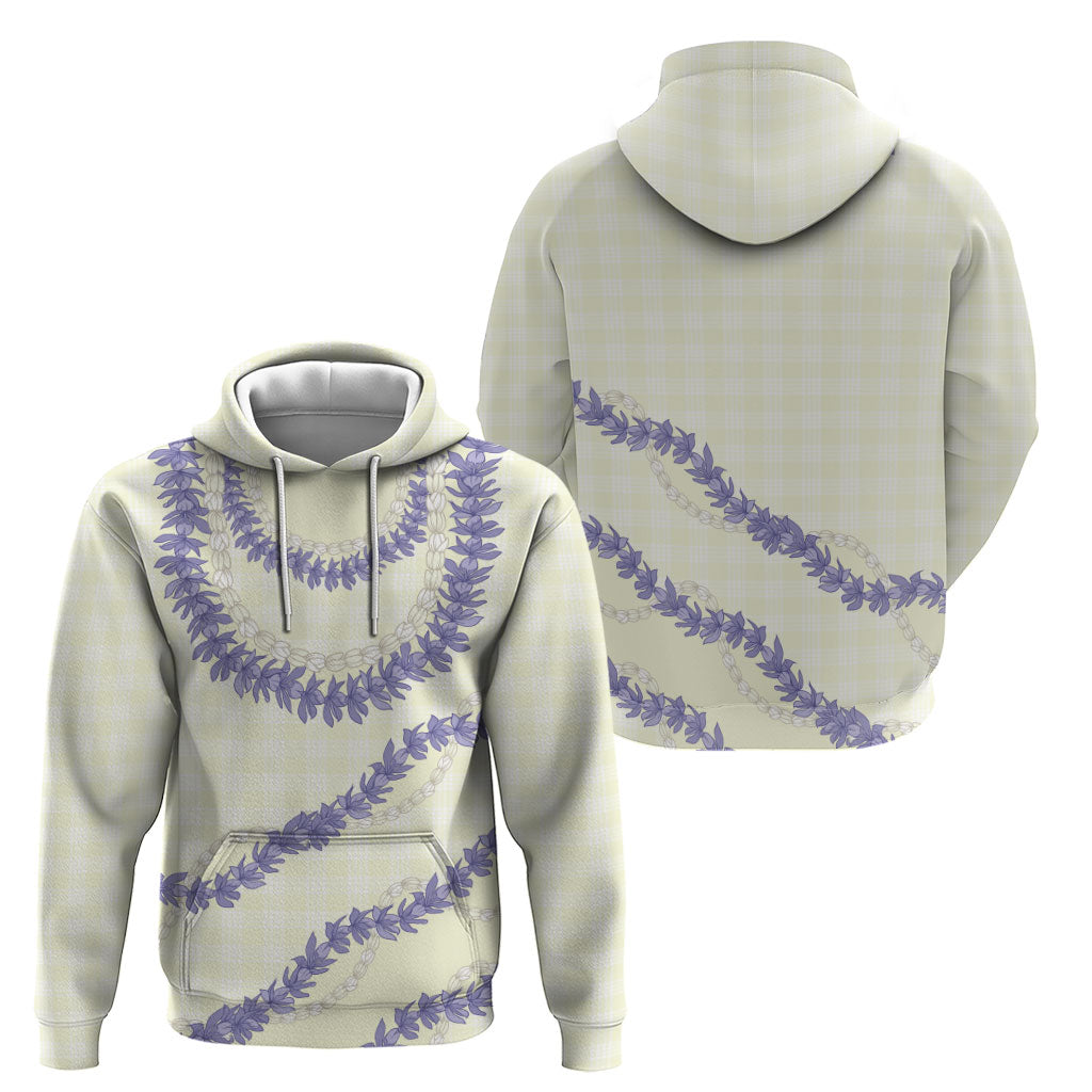 Hawaii Honohono Palaka Motifs Zip Hoodie Hawaiian Orchid Lei