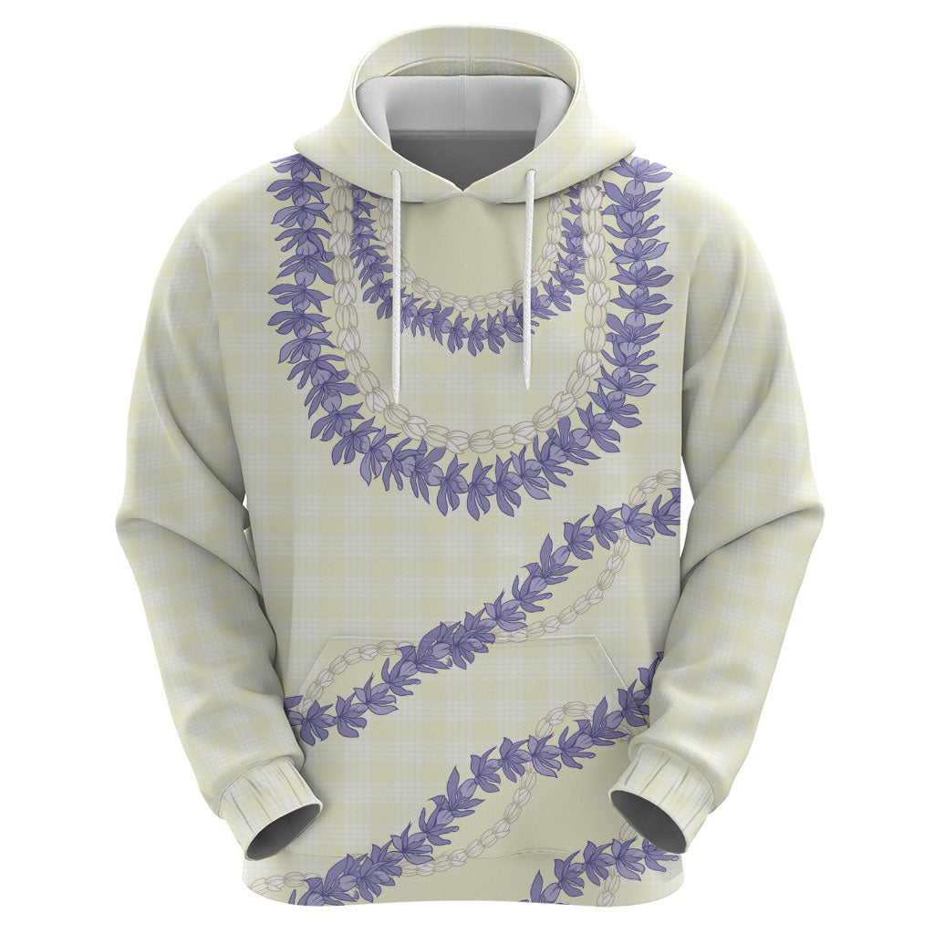 Hawaii Honohono Palaka Motifs Zip Hoodie Hawaiian Orchid Lei