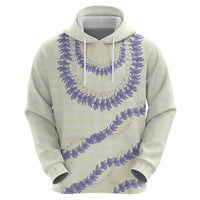 Hawaii Honohono Palaka Motifs Zip Hoodie Hawaiian Orchid Lei