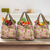 Beige Hawaii Hibiscus With Tropical Flowers Motifs Grocery Bag - Polynesian Pride
