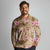 Beige Hawaii Hibiscus With Tropical Flowers Motifs Long Sleeve Polo Shirt - Polynesian Pride
