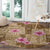 Beige Hawaii Hibiscus With Tropical Flowers Motifs Round Carpet - Polynesian Pride
