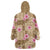 Beige Hawaii Hibiscus With Tropical Flowers Motifs Wearable Blanket Hoodie - Polynesian Pride
