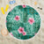 Cyan Hawaii Hibiscus With Tropical Flowers Motifs Beach Blanket - Polynesian Pride