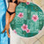 Cyan Hawaii Hibiscus With Tropical Flowers Motifs Beach Blanket - Polynesian Pride