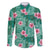 Cyan Hawaii Hibiscus With Tropical Flowers Motifs Family Matching Off The Shoulder Long Sleeve Dress and Hawaiian Shirt - Polynesian Pride