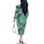Cyan Hawaii Hibiscus With Tropical Flowers Motifs Family Matching Off The Shoulder Long Sleeve Dress and Hawaiian Shirt - Polynesian Pride