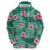 Cyan Hawaii Hibiscus With Tropical Flowers Motifs Hoodie - Polynesian Pride