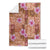 Orange Hawaii Hibiscus With Tropical Flowers Motifs Blanket - Polynesian Pride
