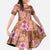 Orange Hawaii Hibiscus With Tropical Flowers Motifs Family Matching Off The Shoulder Long Sleeve Dress and Hawaiian Shirt - Polynesian Pride