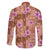 Orange Hawaii Hibiscus With Tropical Flowers Motifs Family Matching Off The Shoulder Long Sleeve Dress and Hawaiian Shirt - Polynesian Pride