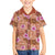 Orange Hawaii Hibiscus With Tropical Flowers Motifs Family Matching Off The Shoulder Long Sleeve Dress and Hawaiian Shirt - Polynesian Pride