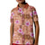 Orange Hawaii Hibiscus With Tropical Flowers Motifs Kid Polo Shirt - Polynesian Pride