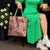 Orange Hawaii Hibiscus With Tropical Flowers Motifs Tote Bag - Polynesian Pride