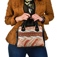 Aloha Hawaii Mikioi Lei Shoulder Handbag Beige Tropical Flower Pattern - Polynesian Pride