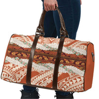 Aloha Hawaii Mikioi Lei Travel Bag Beige Tropical Flower Pattern - Polynesian Pride